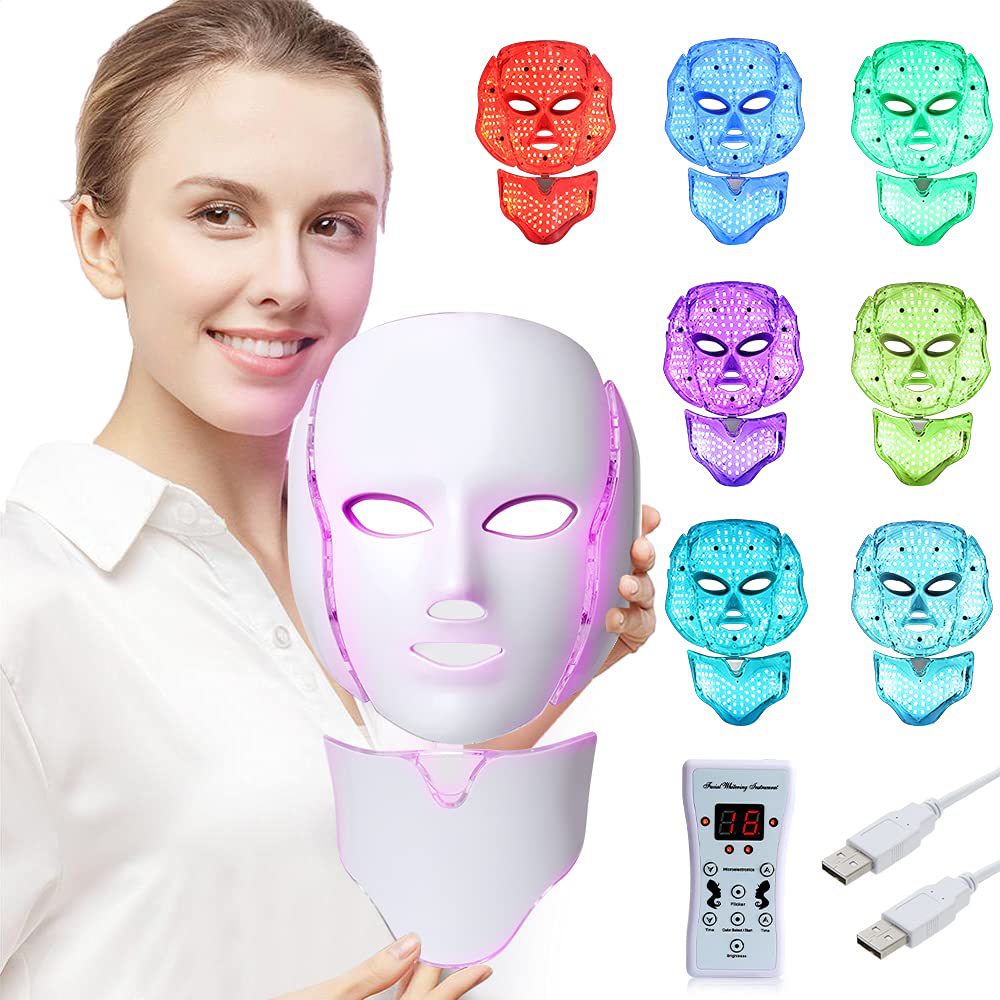 LED Face Mask mit Hals